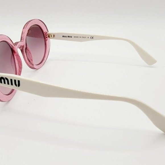 Miu Miu Pink Glitter Sunglasses - Picture 7 of 8